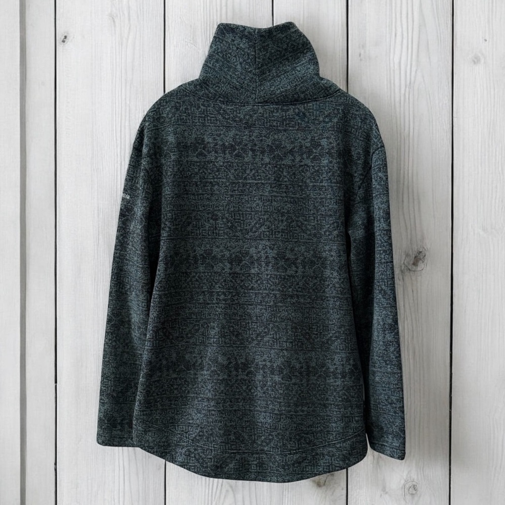 Women’s Columbia Teal Blue / Black Textured Pullover Sweater! Large! - Picture 7 of 7